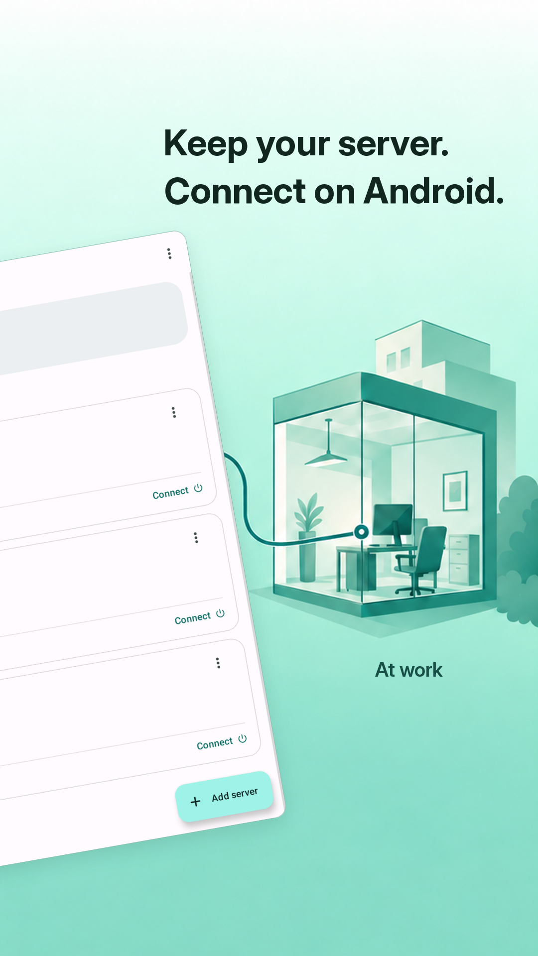 L2TP VPN Client: connect to your existing server on Android, with an at-work connection.